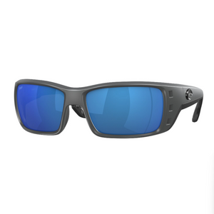 Costa Permit Sunglasses - Frame Matte Grey - Lens Blue Mirror 580 Glass