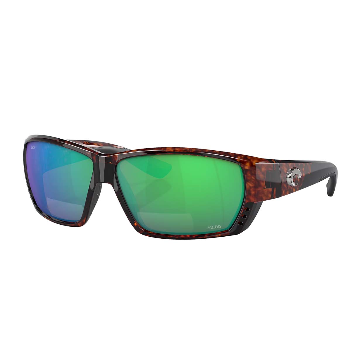 Costa Tuna Alley Reader Polarised Sunglasses - Tortoise Frame/Green Mirror 580P C-Mate +1.5