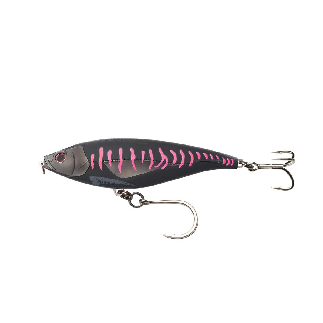Nomad Madscad Stickbait Lure - 190mm 220g Auto Tune Squall Runner Black Pink Mackerel