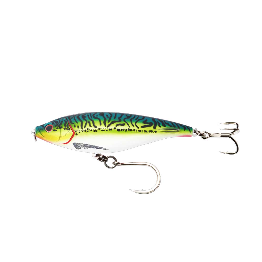 Nomad Madscad Stickbait Lure - 190mm 220g Auto Tune Squall Runner Silver Green Mackerel