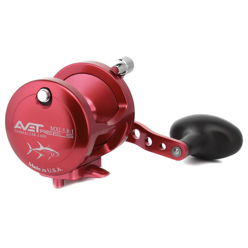 Avet G2 MXL 5.8 Fishing Reel - No Glide Plate - Red Right Hand