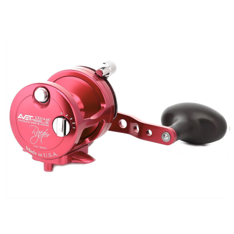 Avet SX Raptor 6/4 Two-Speed Fishing Reel - Red Right Hand