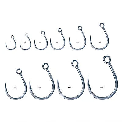 Nomad Premium BKK Inline Eye Single Hooks - 1/0 pack of 6