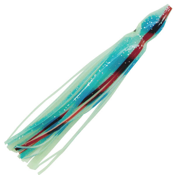 Boone Squid Skirts / Muppets - Squid Skirts 4.25" Glow Blue/Red Stripe Pack 5