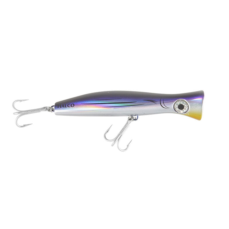 Halco Roosta Popper 195 Haymaker Surface Lure - New KO 195 128g Stripey