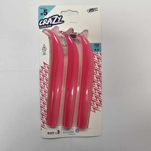 Fiiish Crazy Monster Sandeel Tuna Lures - 220mm Crazy Sandeel Bodies (not complete lures!) Fluoro Pink 3 pack