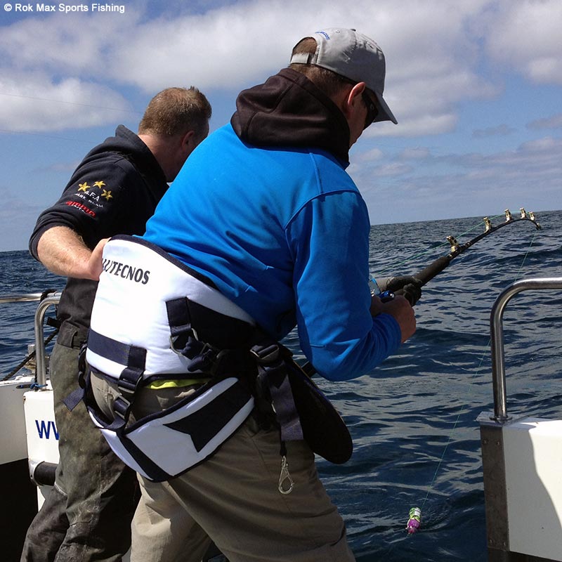 deep sea fishing pole harness Alutecnos Pro Fighting Fishing Harness