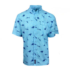 Bluefin Printed Sea Short Sleeve UV Protective Performance Sport Shirt