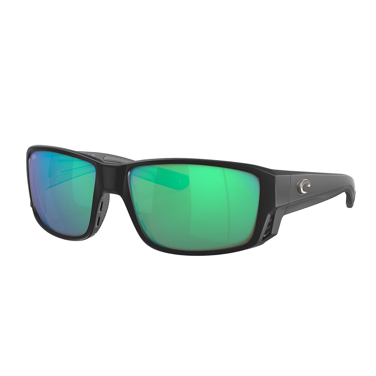 Costa Tuna Alley Pro Sunglasses - Frame Matte Black - Lens Green Mirror 580 Glass