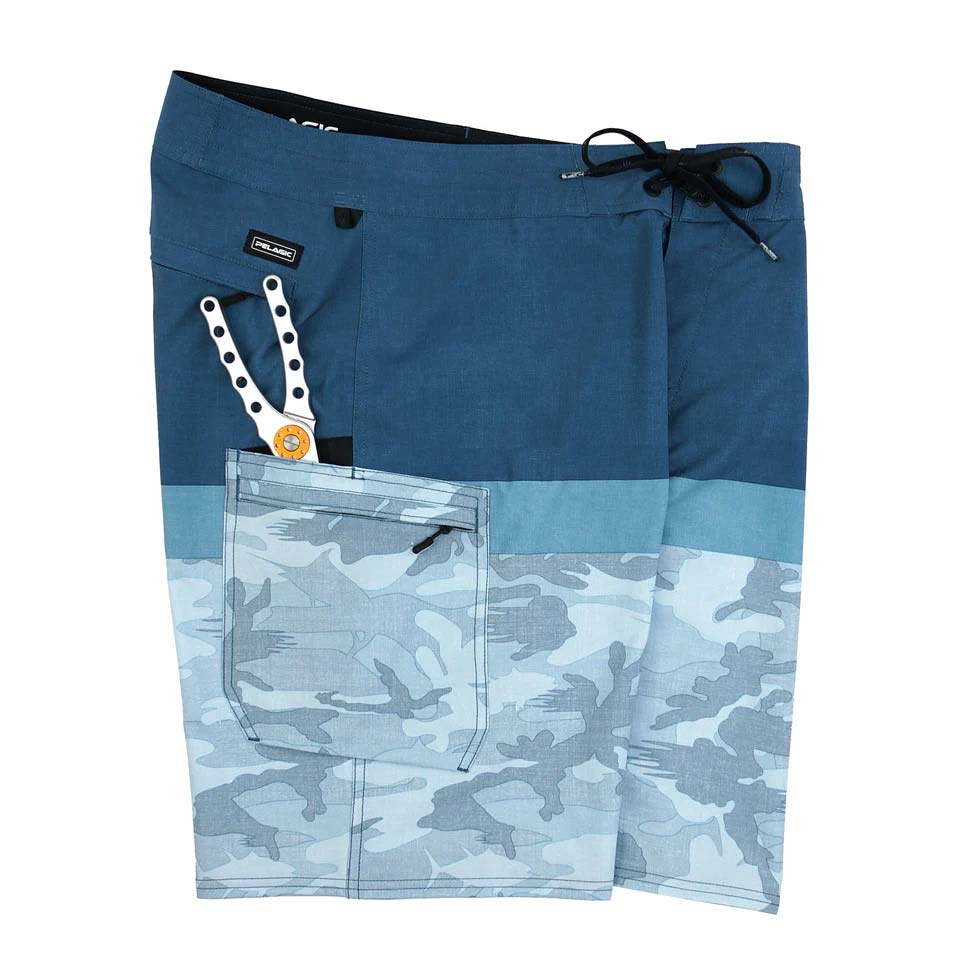 Pelagic Blue Water Camo Fishing Shorts