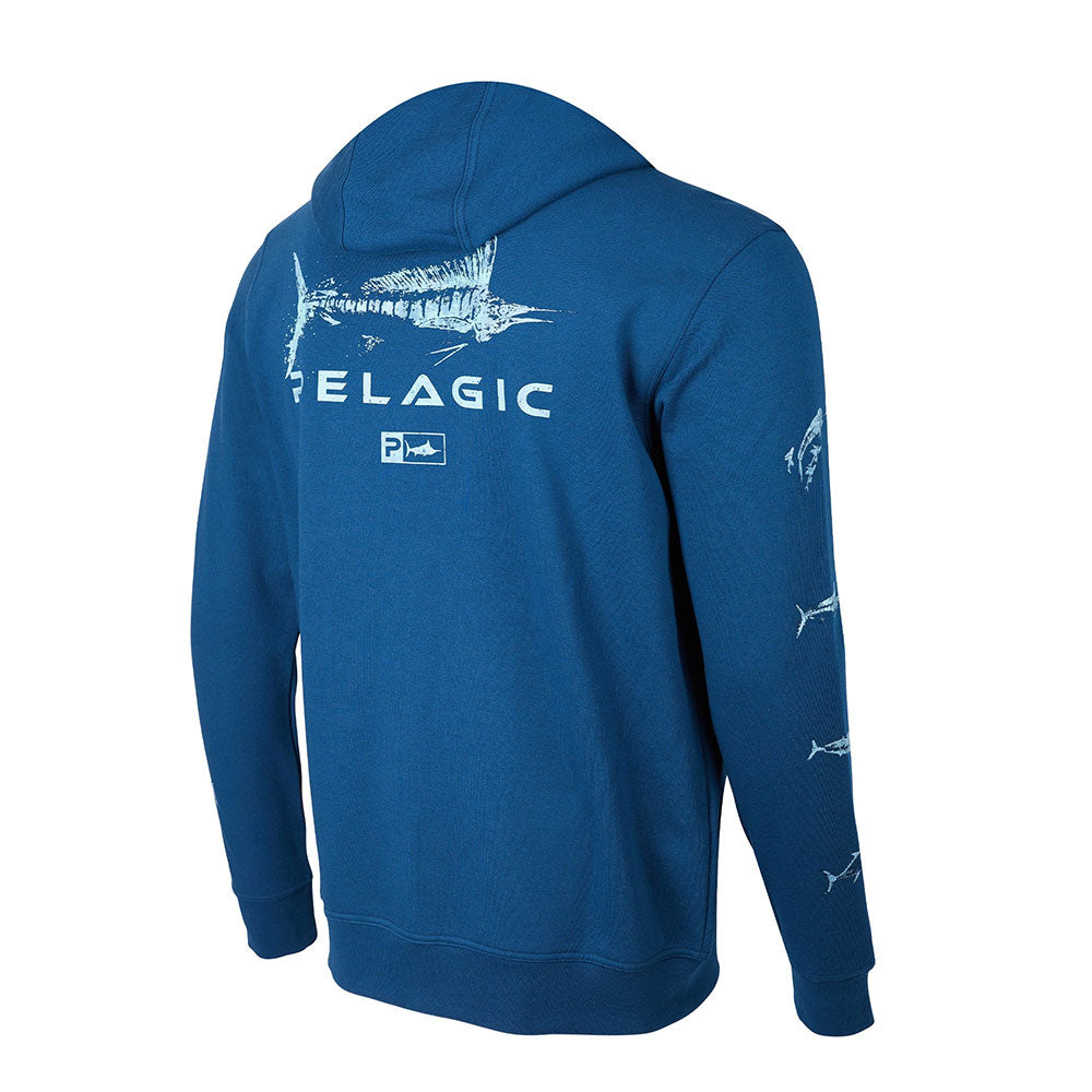 Pelagic Northlake Gyotaku Zip Fleece Hoodie