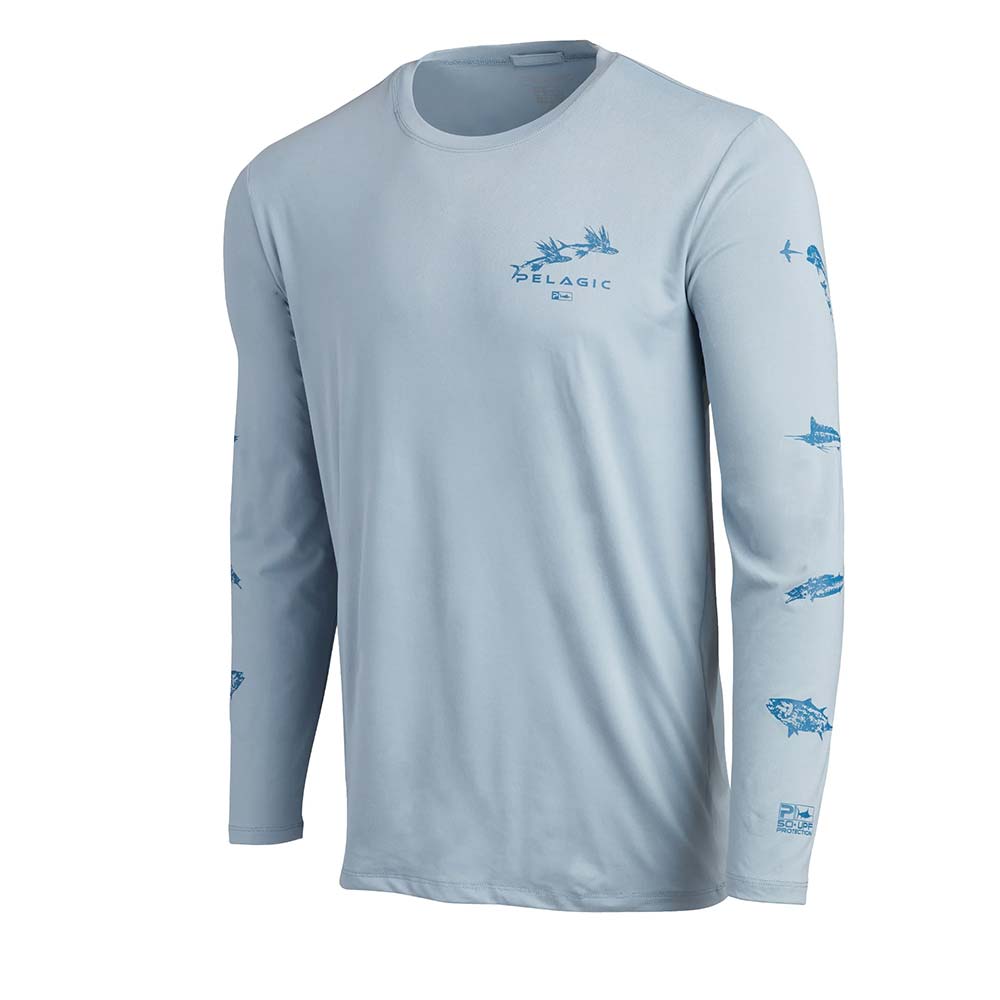 Pelagic Stratos Gyotaku Marlin UV Protection Fishing Top - Rok Max