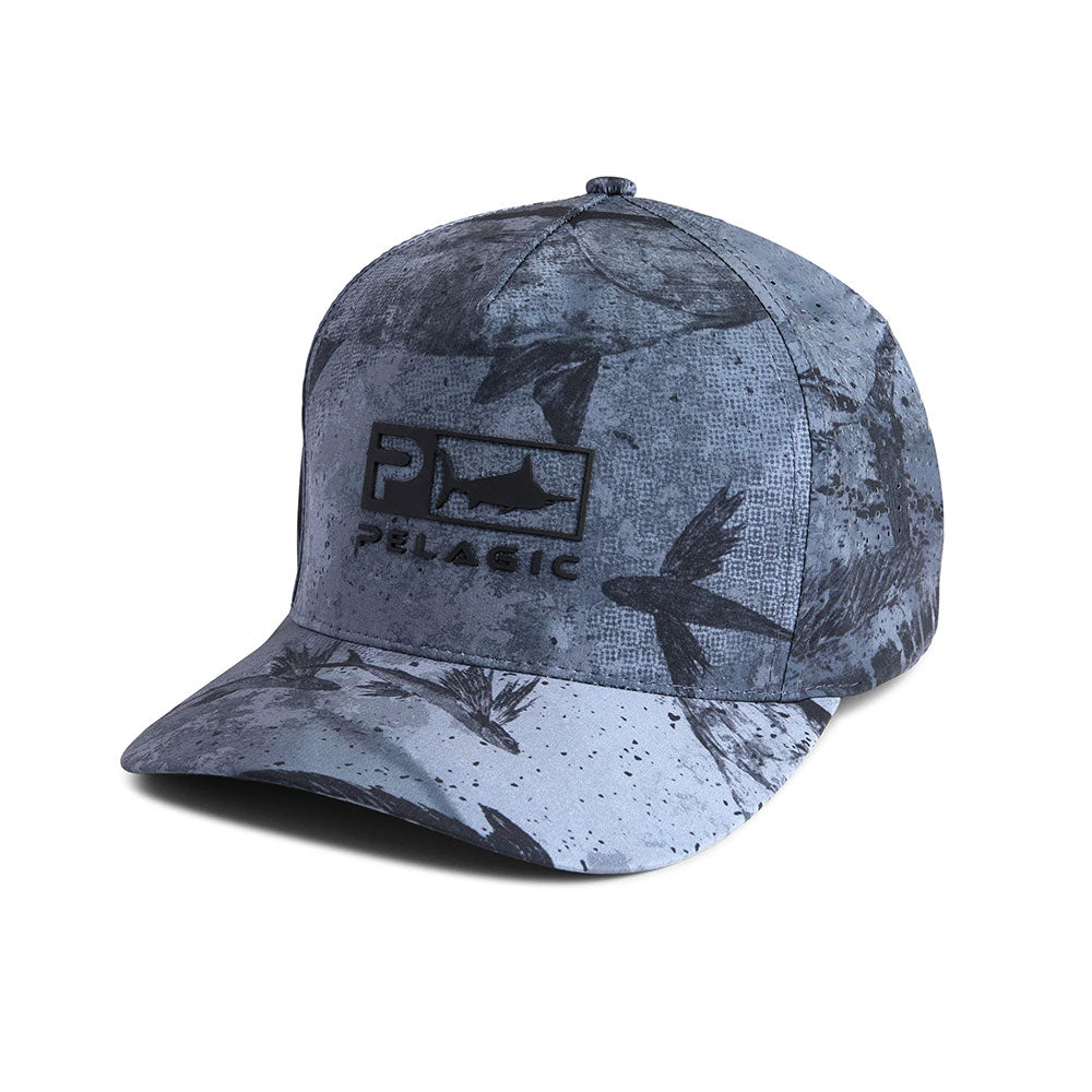 Pelagic Terminal Gyotaku Performance Trucker Cap / Hat - Black