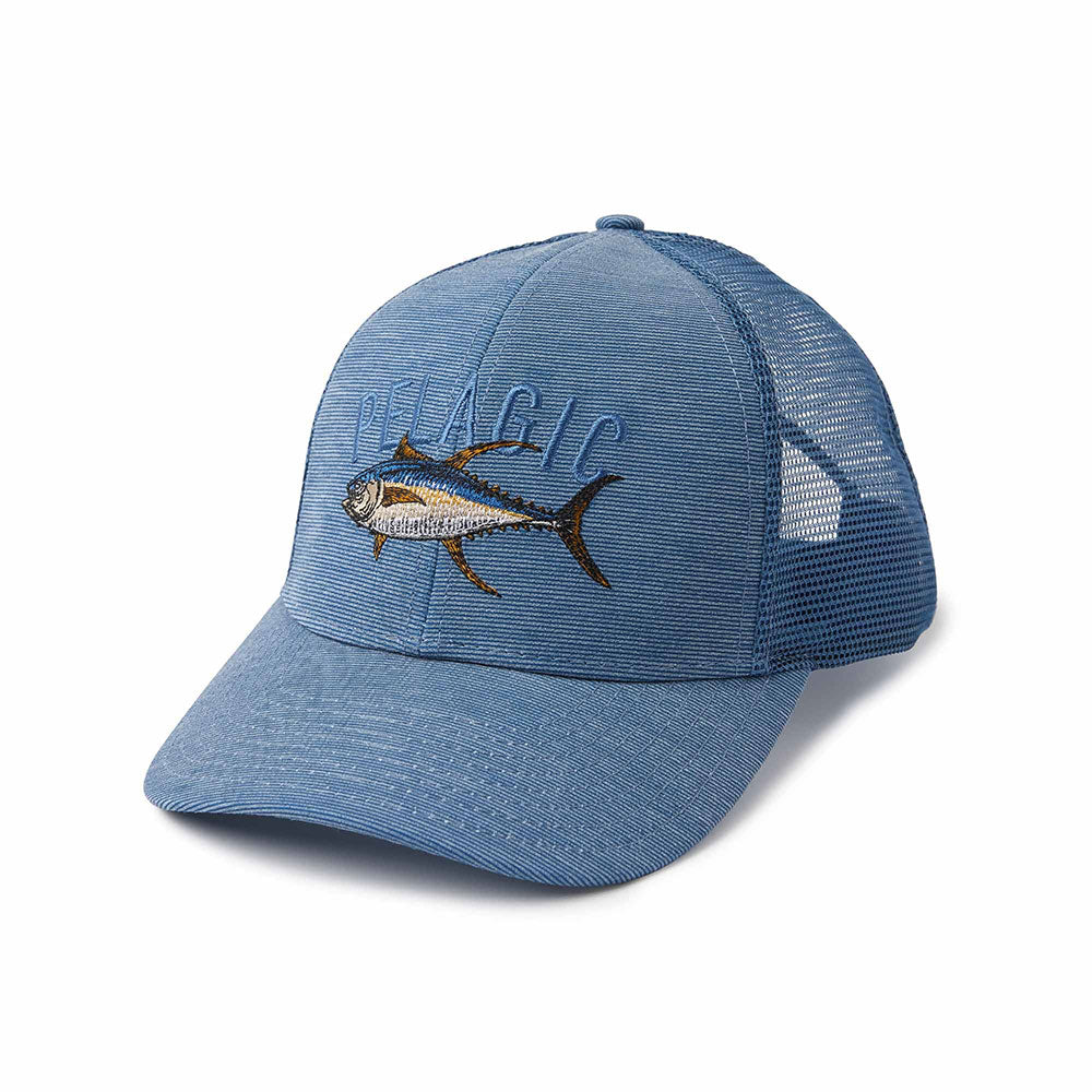 Pelagic Tuna Species Trucker Cap / Hat - Smoke Blue