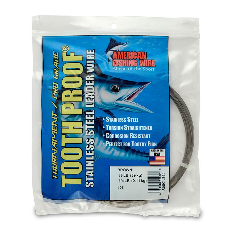 AFW Tooth Proof Steel Single Strand Bite Trace Fishing Wire - Rok Max