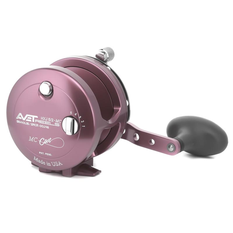 Avet HXJ 5/2 Two Speed Magic Cast Fishing Reel - Pink Right Hand