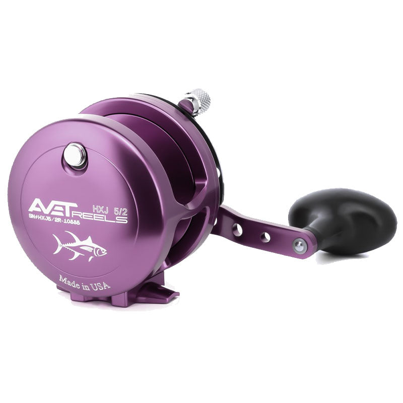 Avet HXJ 5/2 Two Speed Fishing Reel - Purple Right Hand
