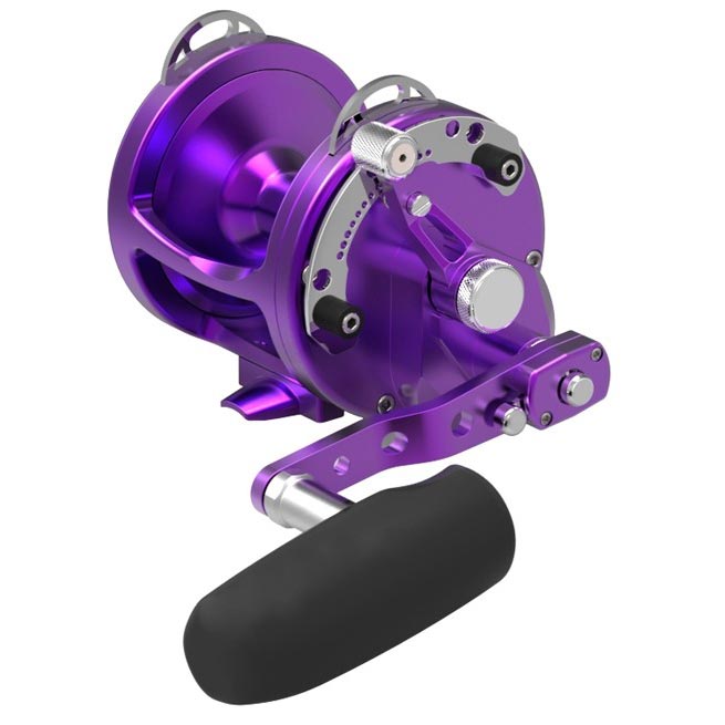 Avet HXW 5/2 Two Speed Raptor Fishing Reel - Purple Right Hand Wind