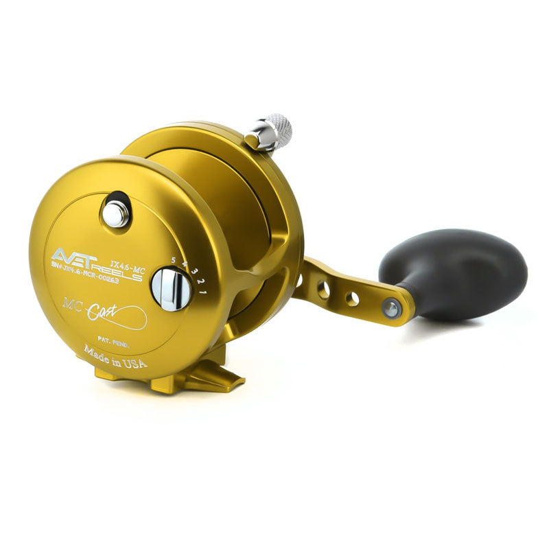 Avet G2 JX 6.0 Magic Cast (with glide plate) Fishing Reels - 6.0 Gold Right Hand