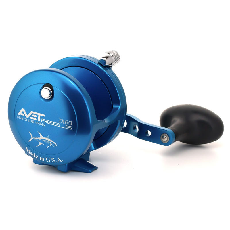 Avet G2 JX 6/3 Two Speed Fishing Reels - Blue Right Hand
