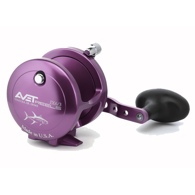 Avet G2 JX 6/3 Two Speed Fishing Reels - Purple Right Hand