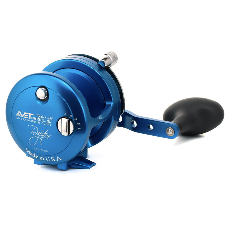 Avet JX Raptor 6/3 Two-Speed Magic Cast Reel - Blue Right Hand