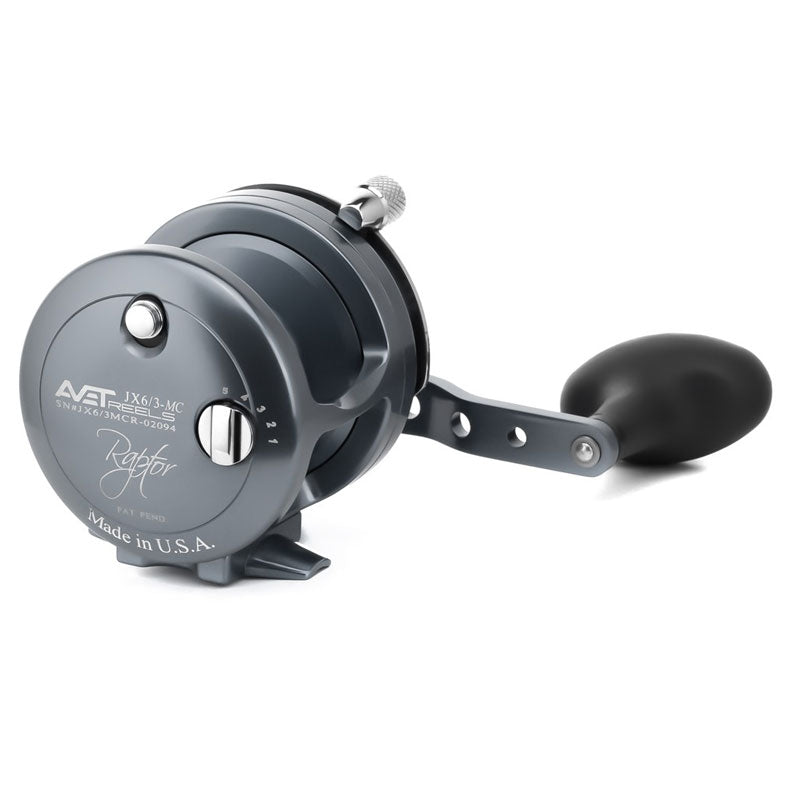 Avet JX Raptor 6/3 Two-Speed Magic Cast Reel - Gunmetal Grey Right Hand