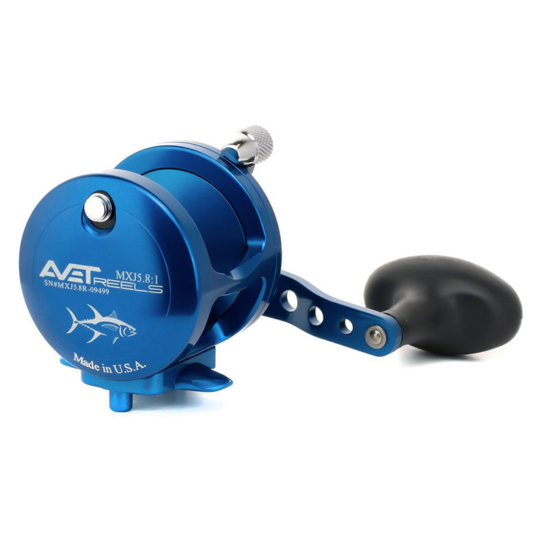 Avet G2 MXJ 5.8 Fishing Reel - No Glide Plate - Blue Right Hand