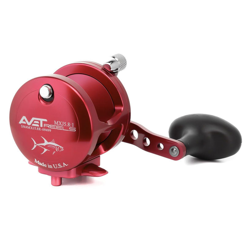 Avet G2 MXJ 5.8 Fishing Reel - No Glide Plate - Red Right Hand