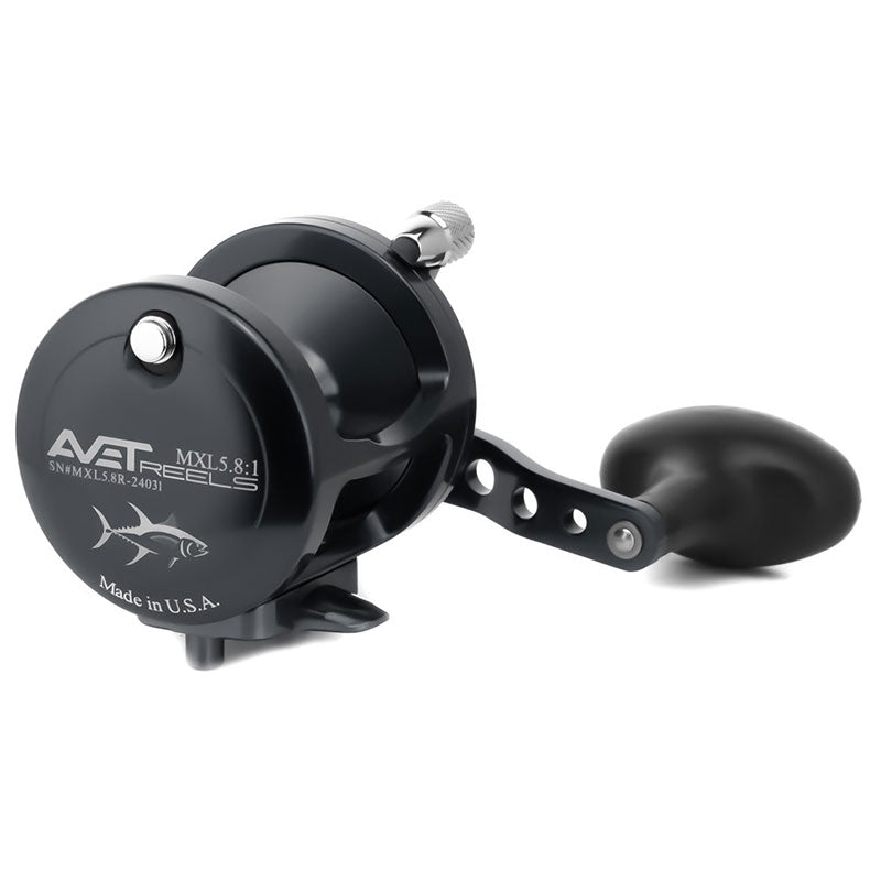 Avet G2 MXL 5.8 Fishing Reel - No Glide Plate - Black Right Hand