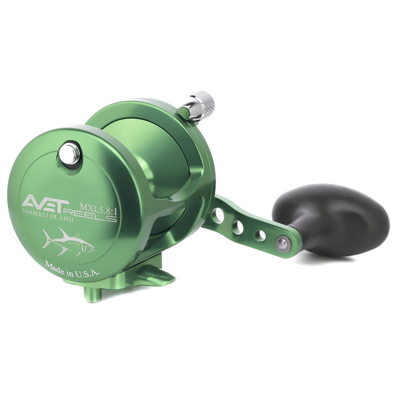 Avet G2 MXL 5.8 Fishing Reel - No Glide Plate - Green Right Hand