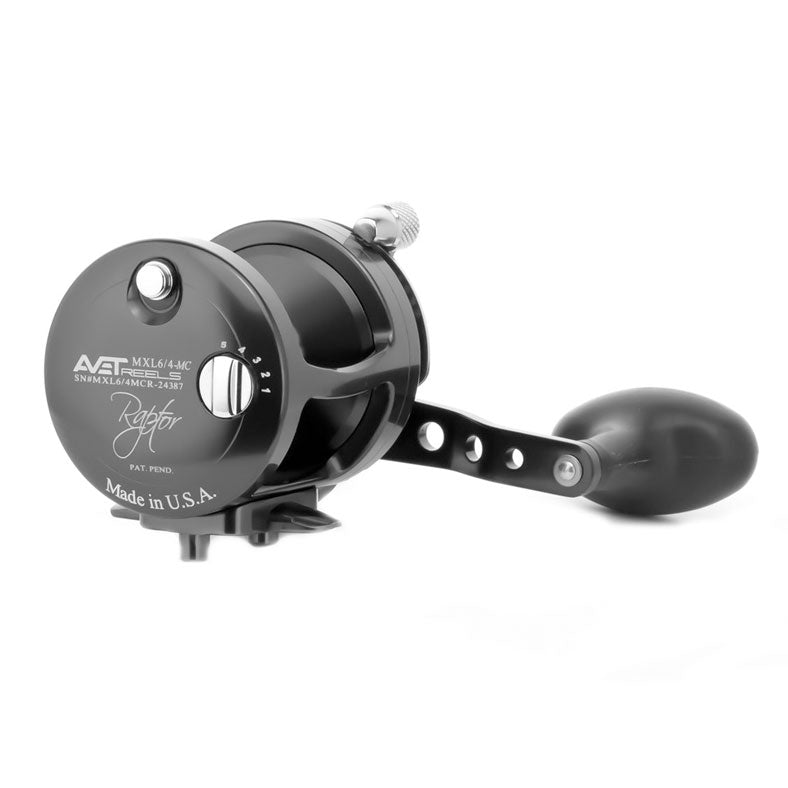 Avet MXL 6/4 Raptor Classic Two-Speed Fishing Reel - Black Right Hand