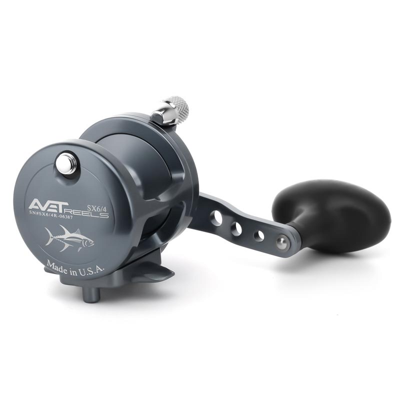 Avet G2 SX 6/4 Two Speed Fishing Reel - No Glide Plate - Gunmetal Grey Right Hand