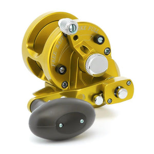 Avet G2 SXJ 6/4 (Narrow Spool) Two-Speed Magic Cast Fishing Reel - No Glide Plate - Gold Right Hand