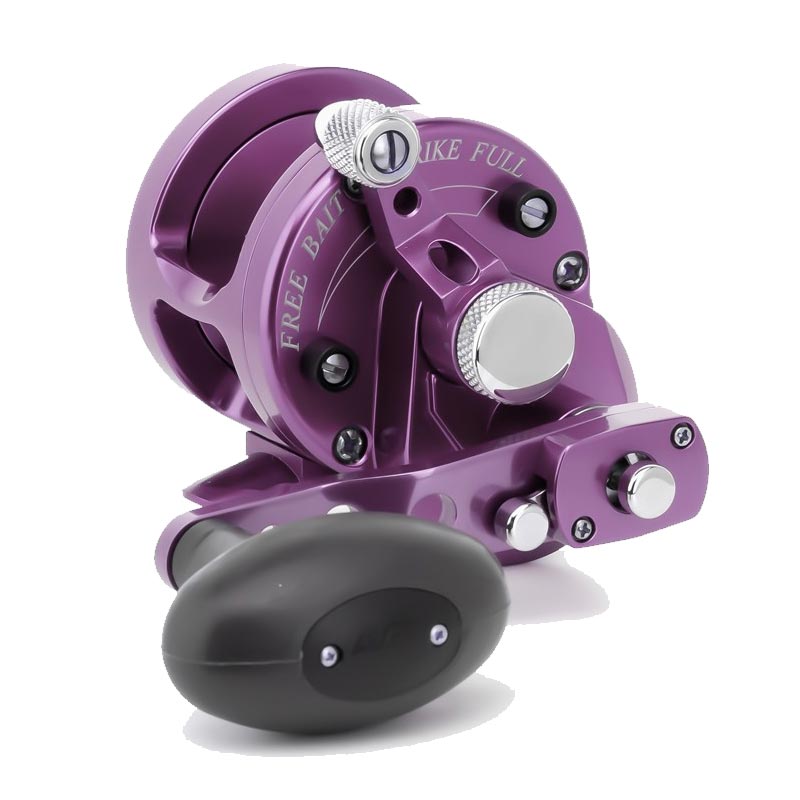 Avet G2 SXJ 6/4 (Narrow Spool) Two-Speed Magic Cast Fishing Reel - No Glide Plate - Purple Right Hand