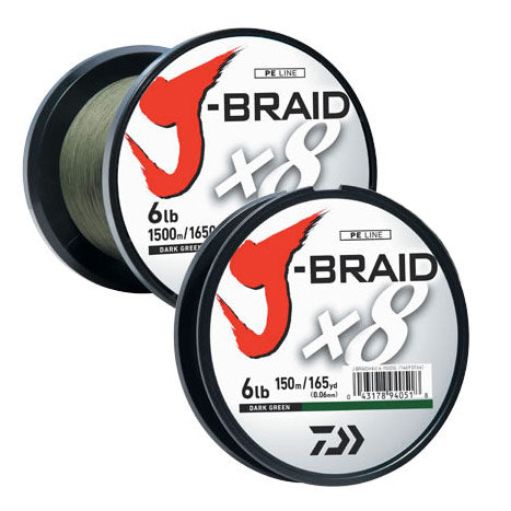 Daiwa J-Braid X8 Braided Line 150m/300m/500m Spools