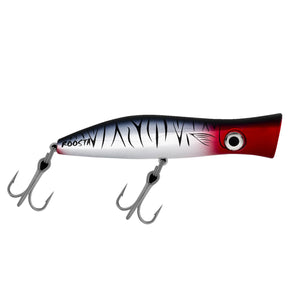 Halco Roosta Popper 135 Surface Lure - Chrome Tiger