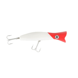 Halco Roosta Popper 160 Surface Lure - White/Red Head