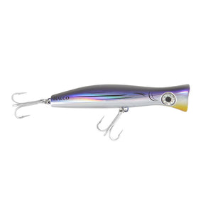 Halco Roosta Popper 195 Haymaker Surface Lure - Stripey Purple Chrome