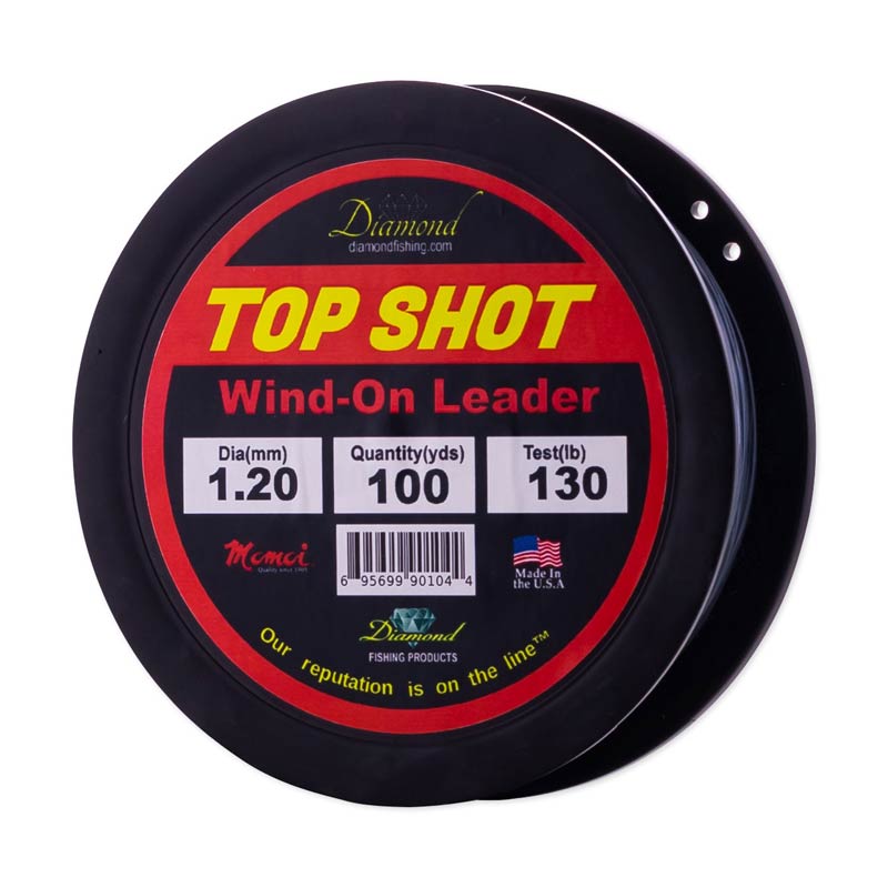 Momoi Diamond Mono Top Shot Wind On Leader - 100yds 80lb Smoke Blue