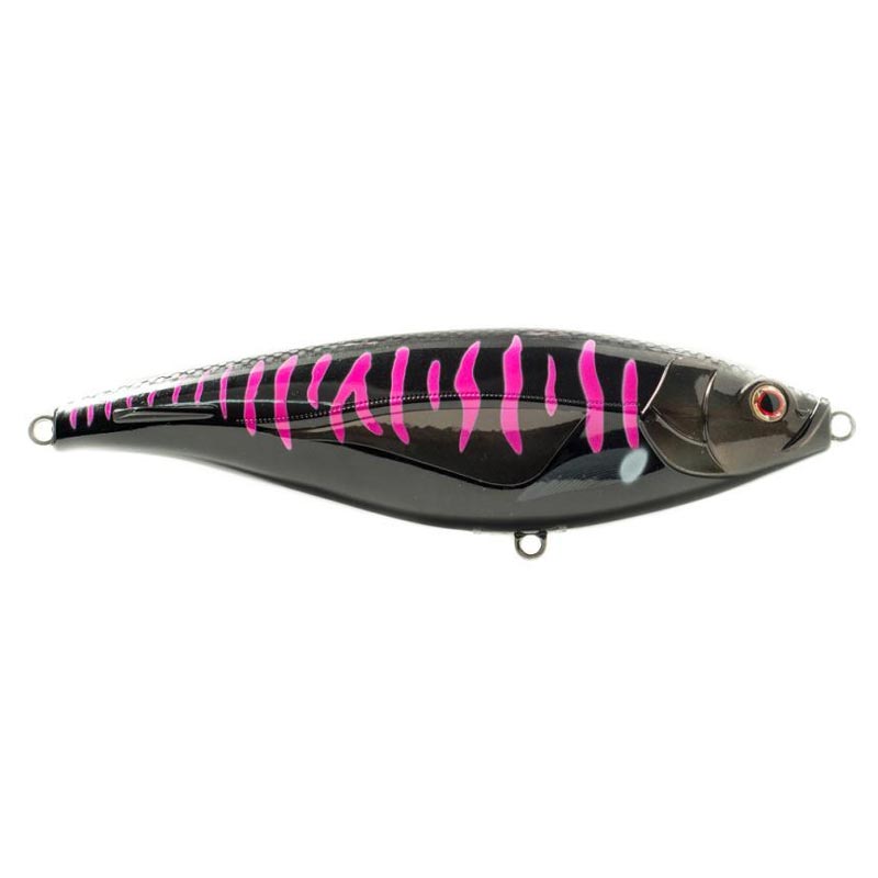 Nomad Madscad Stickbait Lure - 115mm 42g Black / Pink Mackerel (Slow Sink)