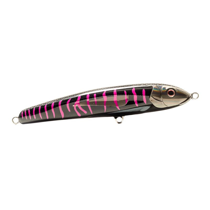 Nomad Riptide Stickbait Lure - 265mm 175g Black/Pink Mackerel Floating