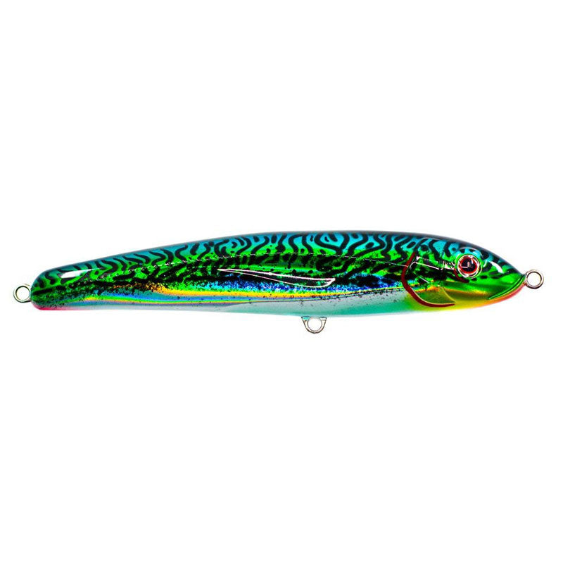 Nomad Riptide Stickbait Lure - 125mm 25g Silver Green Mackerel Floating