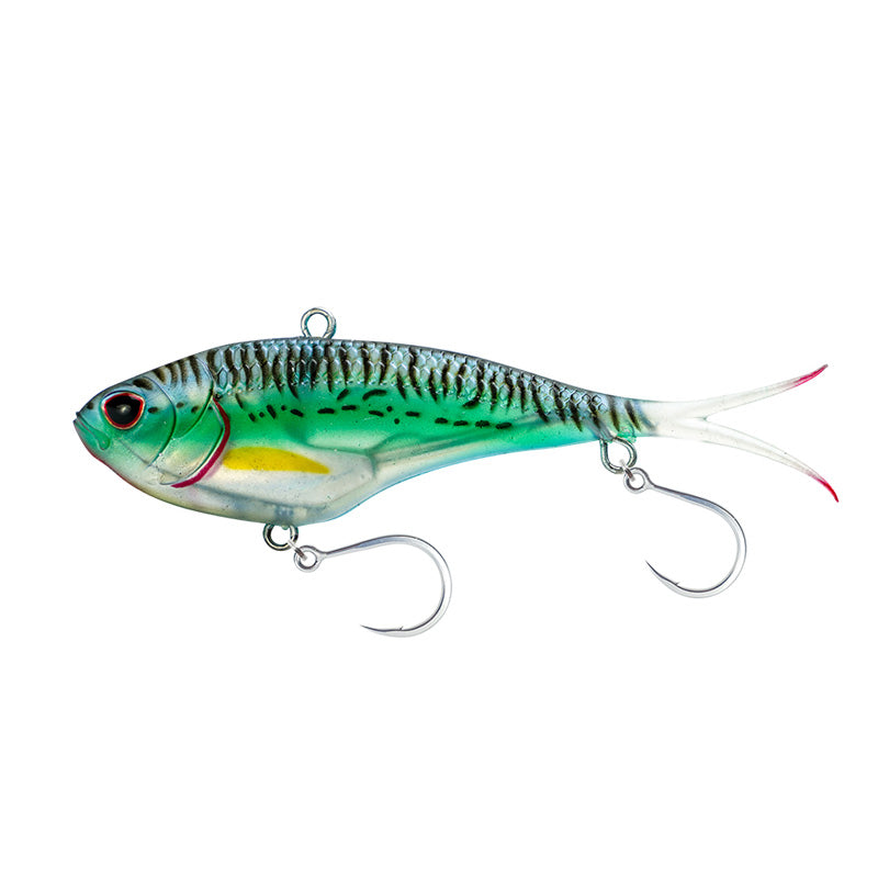 Nomad Vertrex Max Vibe Lures - 110mm 36g Silver Green Mackerel