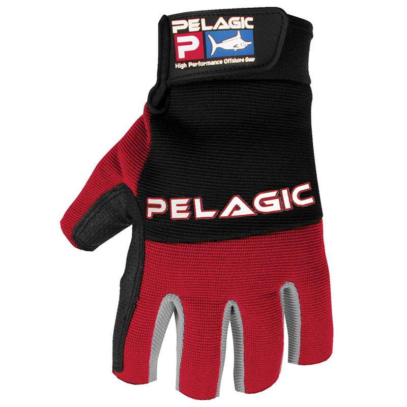 Pelagic Battle Fishing Gloves - Red S/M