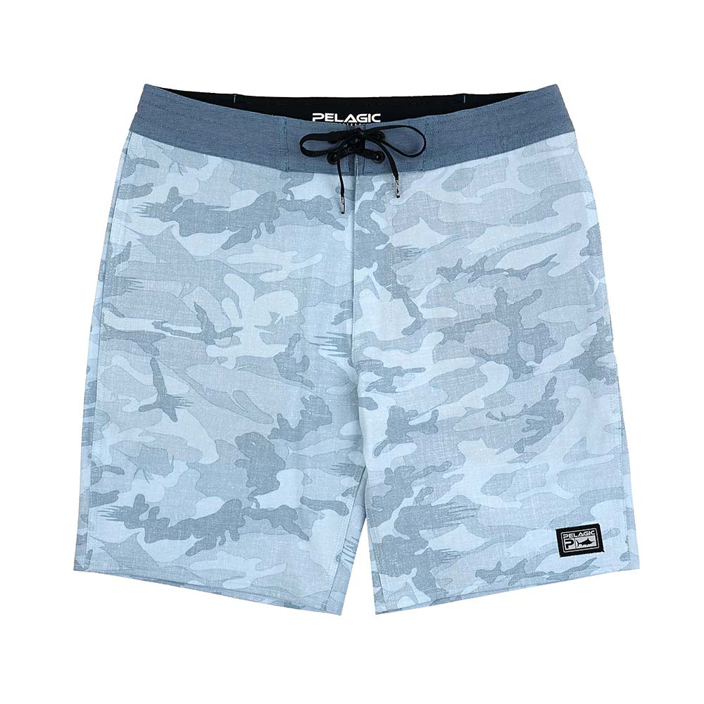 Pelagic Deep Drop Boardshorts - Fish Camo Slate / 32" waist