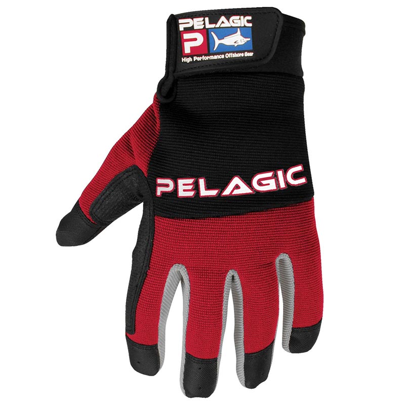 Pelagic End Game Fishing Gloves - Red S/M