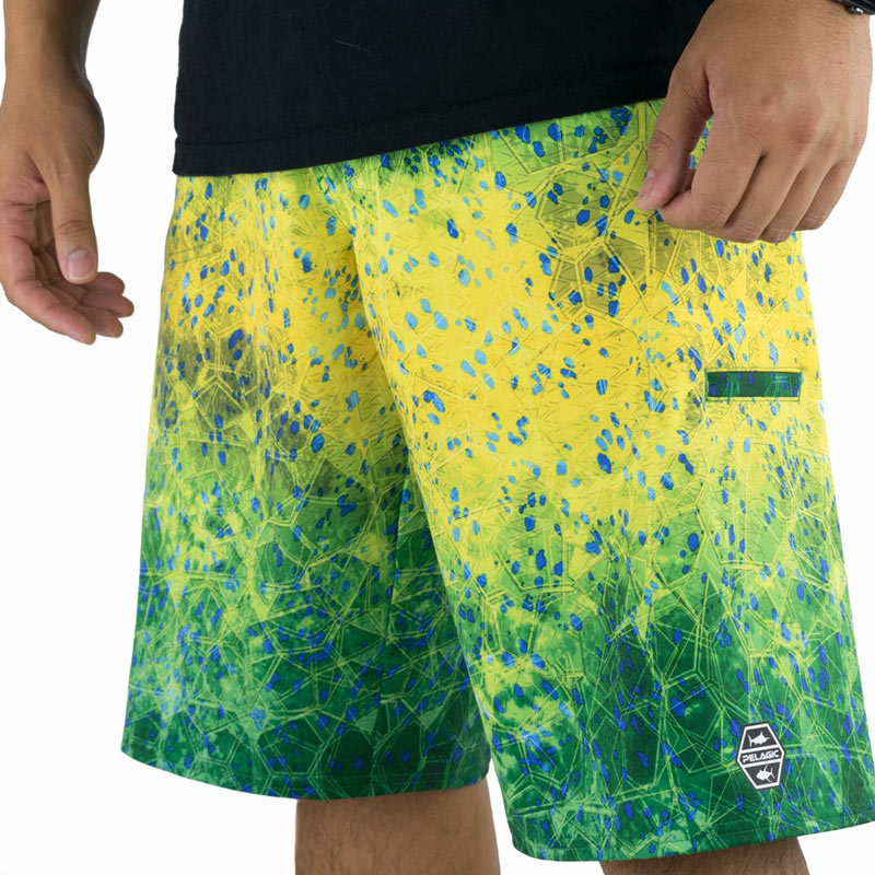 Pelagic Hydro-Lite Boardshorts - Dorado Hex Green 30" Waist