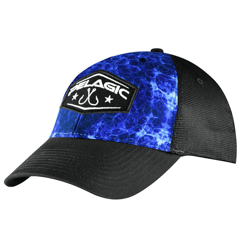 Pelagic Offshore Fishing Hat / Cap - Hexed Blue