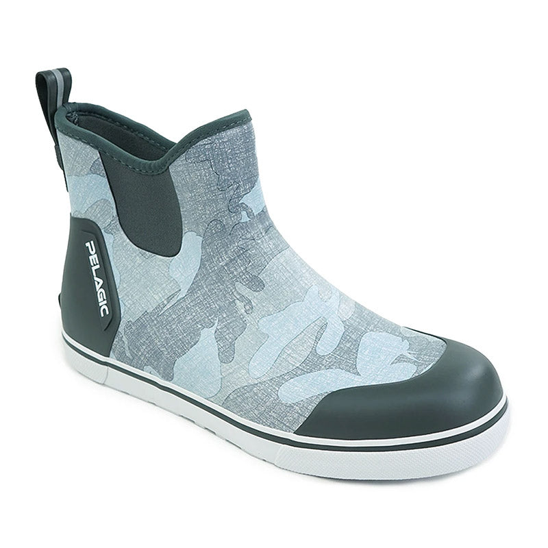 Pelagic Pursuit 6" Ankle Deckboots - Fish Camo Grey Size UK9/US10